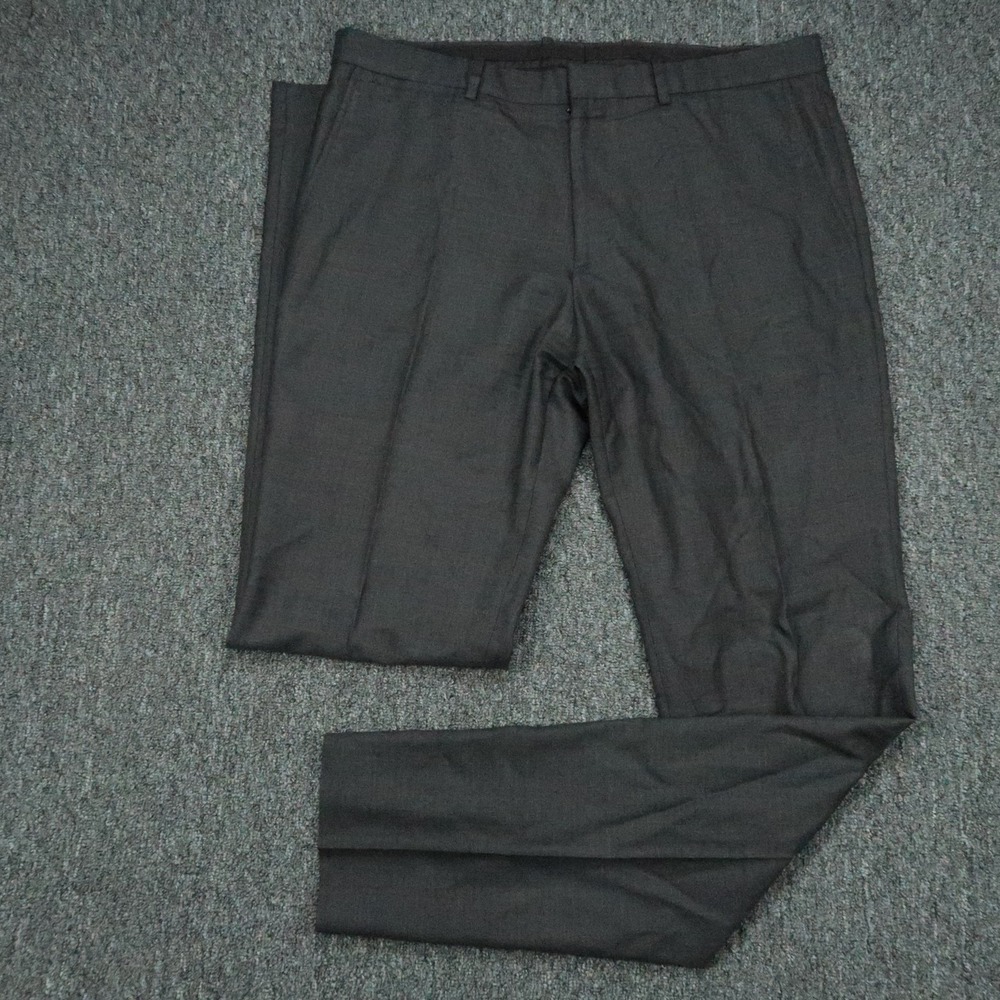 Theory Pants Mens 34x34 Gray Marlo Wool Flat Front Trousers